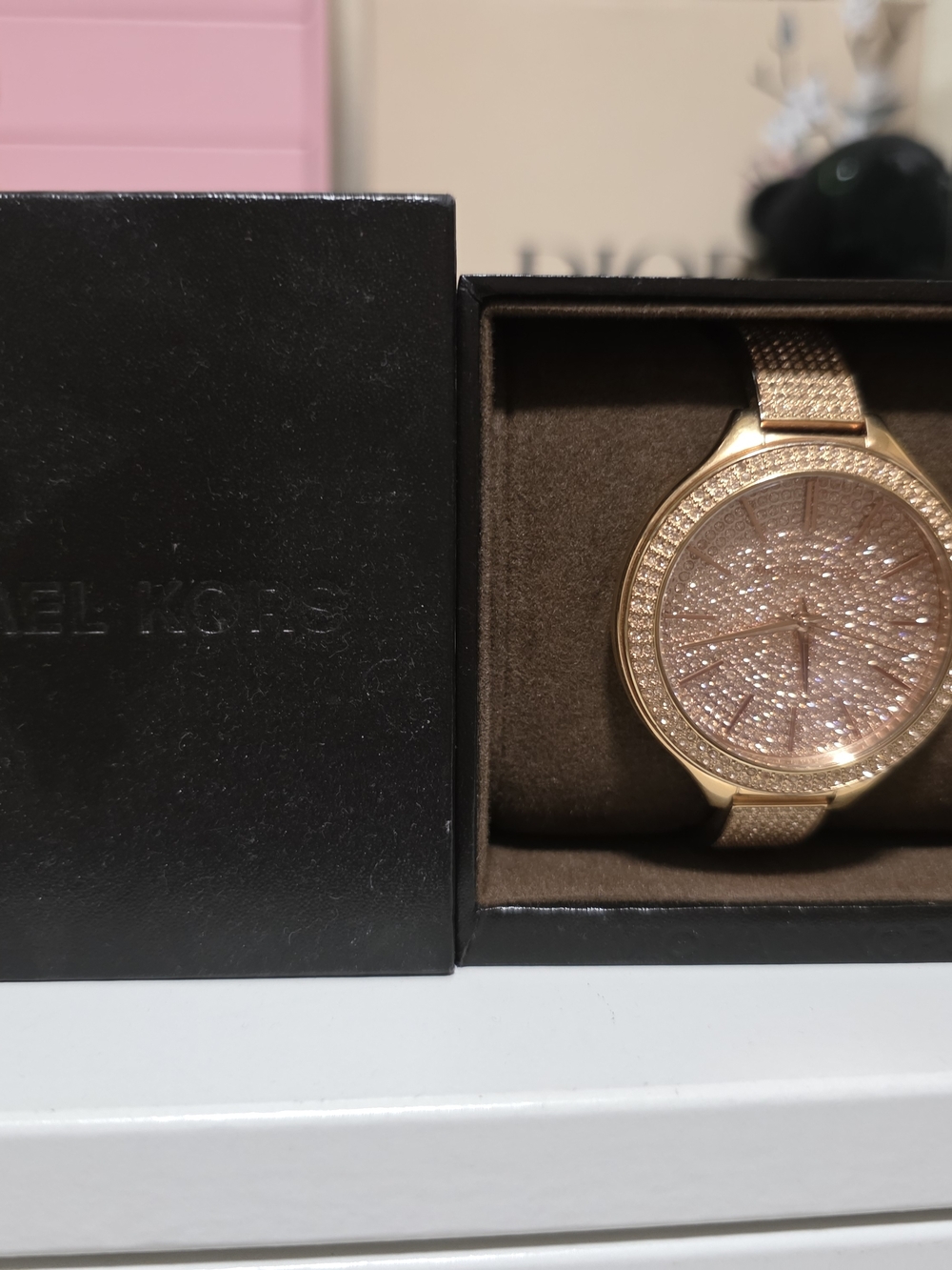 Michael Kors Rose Gold Pave Watch